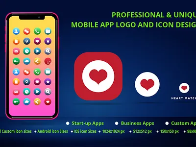 Mobile App Logo and App icon app icon app icon design app logo app logo design branding business logos design icon illustration letter logo logo logo design minimalist logo mobile app icon mobile app logo design monogram logo professional logo ui