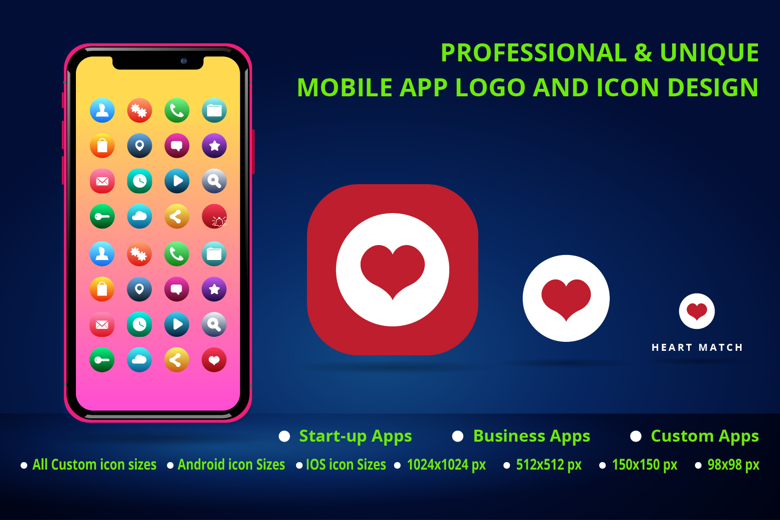 Example of Minimalist Mobile App Logo And App Icon