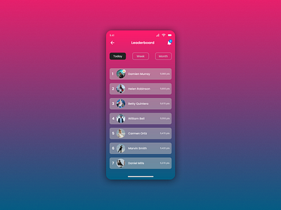 Leaderboard #dailyui #019 design