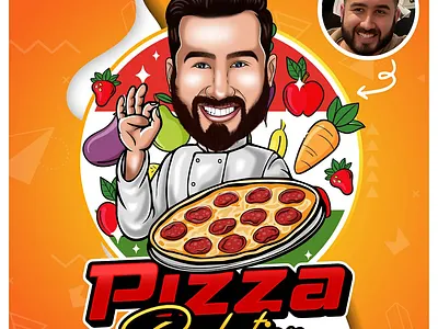 Cartoon Portrait Logo by CartoonLogoX brandart branddesignstudio branding brandingdesign customdesign customlogo customportrait designinspiration dribbble foodbranding foodlogo graphic design logo personalbranding pizzalogodesign portraitlogo restaurantlogo