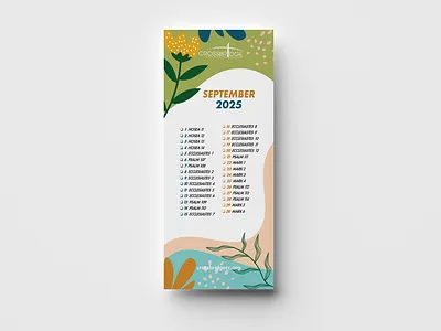 September Nature Themed Bible Bookmark Design adobe illustrator adobe indesign bookmark design design graphic design mockup print design typography vector