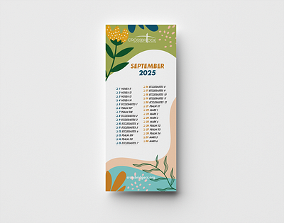 September Nature Themed Bible Bookmark Design adobe illustrator adobe indesign bookmark design design graphic design mockup print design typography vector