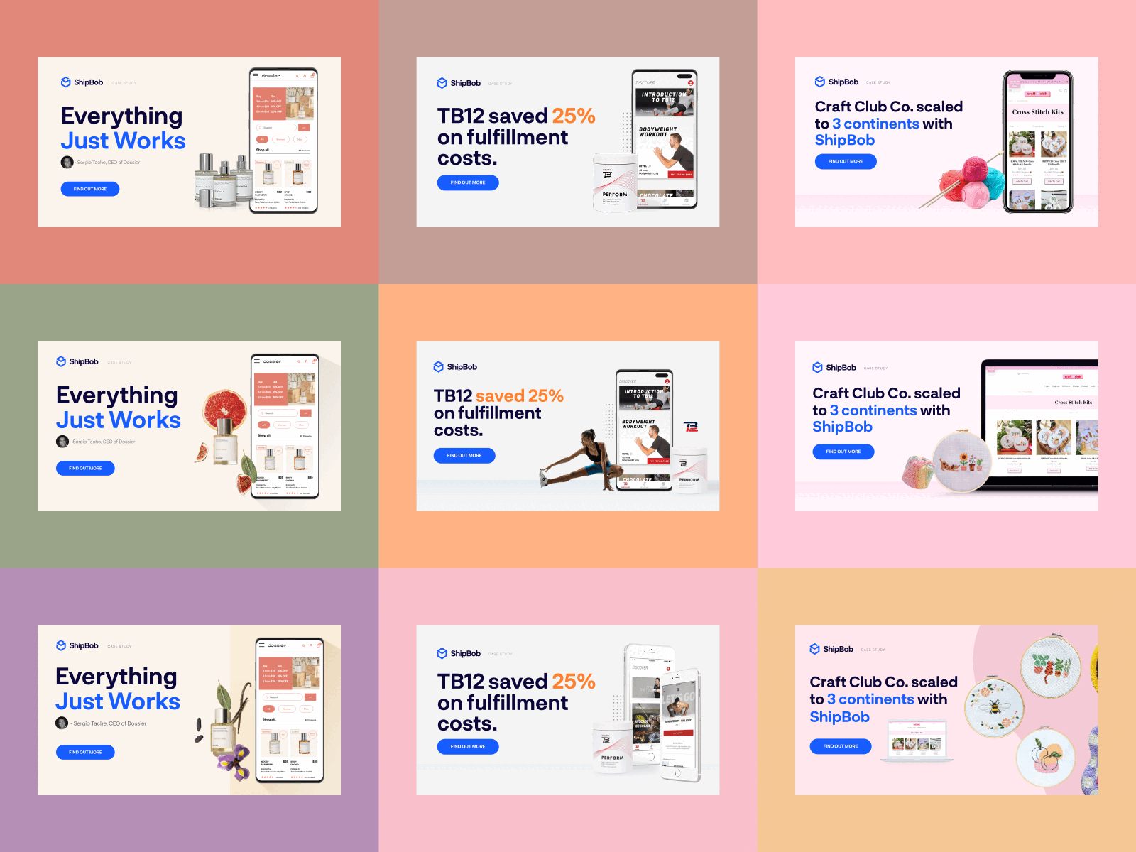 ShipBob | Social Ads | Scroll-Stopping,Conversion focused! ad campaign design advertising design brand storytelling brochures business presentation click to conversion ads engaging ads facebook ads design google ads design graphic design high conversion ads instagram ads marketing perfomance marketing pitch deck sales social media ads social media marketing visual storytelling