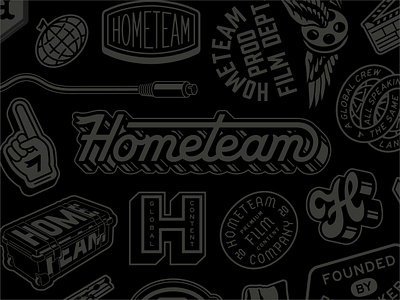 Hometeam Global Content – Packaging Pattern badge design film filmmakers foam finger global hometeam icons illustration illustrator production sports streetwear type typography video
