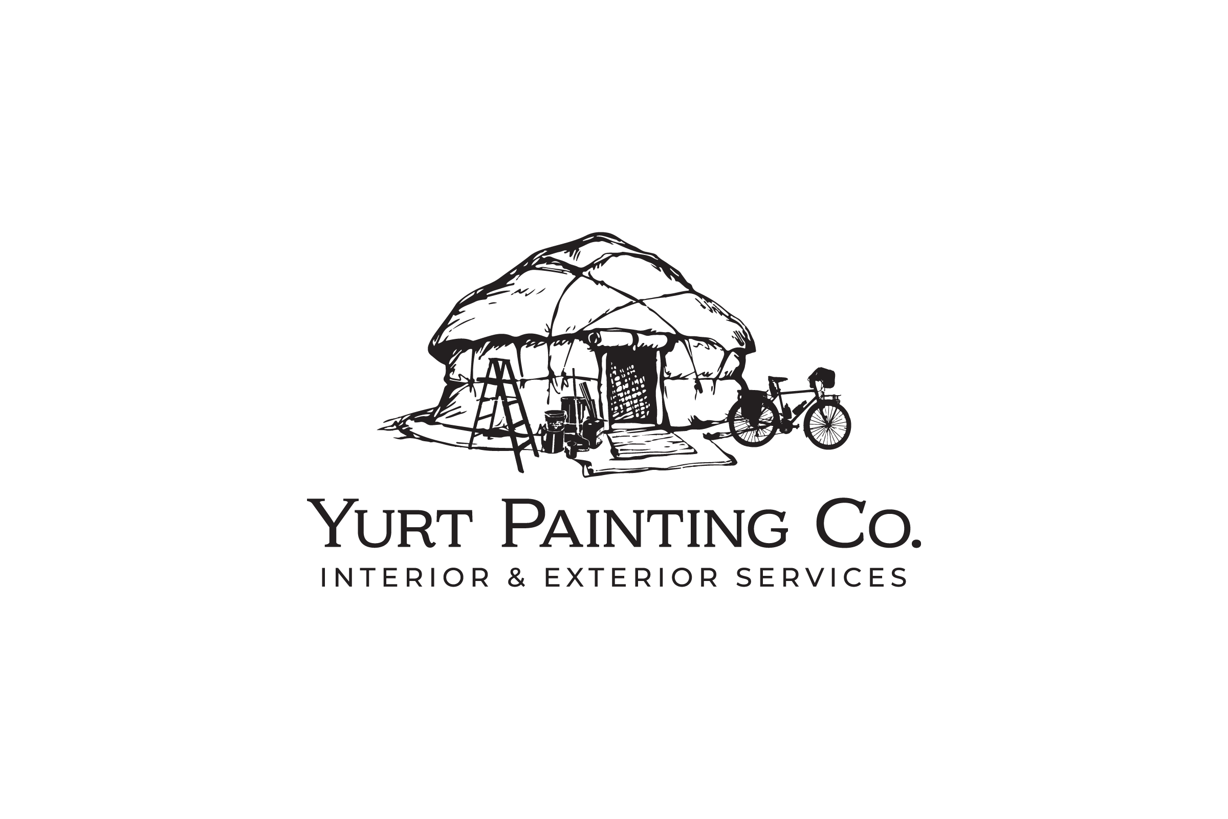Yurt Painting Co. brand branding illustration logo painting tonyvoorhees type typography yurt yurtpaintingco