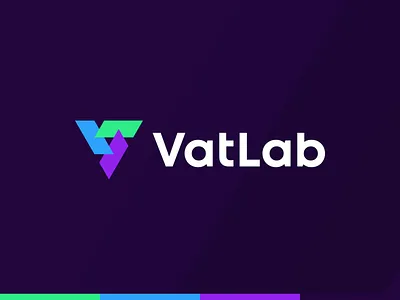 VatLab, VAT recovery technology SaaS logo design: V + funds flow accountant accounting analytics data finance financial fintech gst letter mark monogram logo logo design money recovery revenue saas tech technology transactions v vat