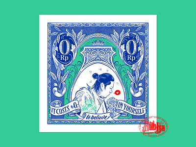 Trust yourself! Decorative Lettering art print bandana character design engraving graphic design illustration lettering merch poster print tshirt typography vector