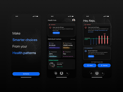 ⌚️ AI Wellness Agent ai app health healthcare loka mobile product product design smart smartwearable ui ux wearable wellness