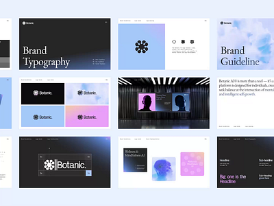 Botanic: Wellness AI - Brand guidelines ai artificial intelligence brand book brand guideline brand identity brand style guide branding corporate identity gradient graphic design health logo logo guide ui uix visual branding visual identity wellness