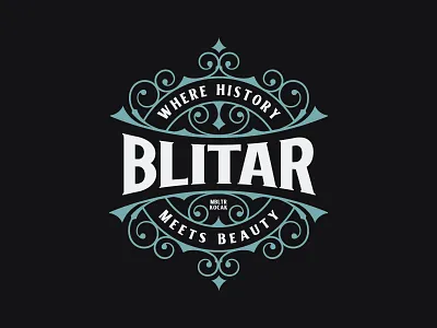 Decorative logo vintage Blitar V.1 branding decorative logo design graphic design logo logoprocess typographyexperts typographymasters vector vintage