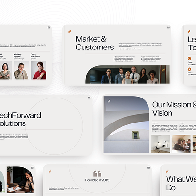 MINIMAL CLEAN TECH PITCH DECK DESIGN illustration