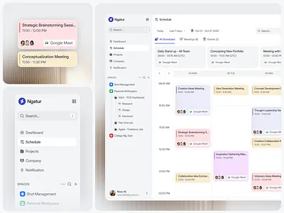 Ngatur - SaaS Project Management Dashboard clean clean dashboard dashboard project project management project management tools saas saas dashboard schedule schedule dashboard sidebar timeline timeline dashboard