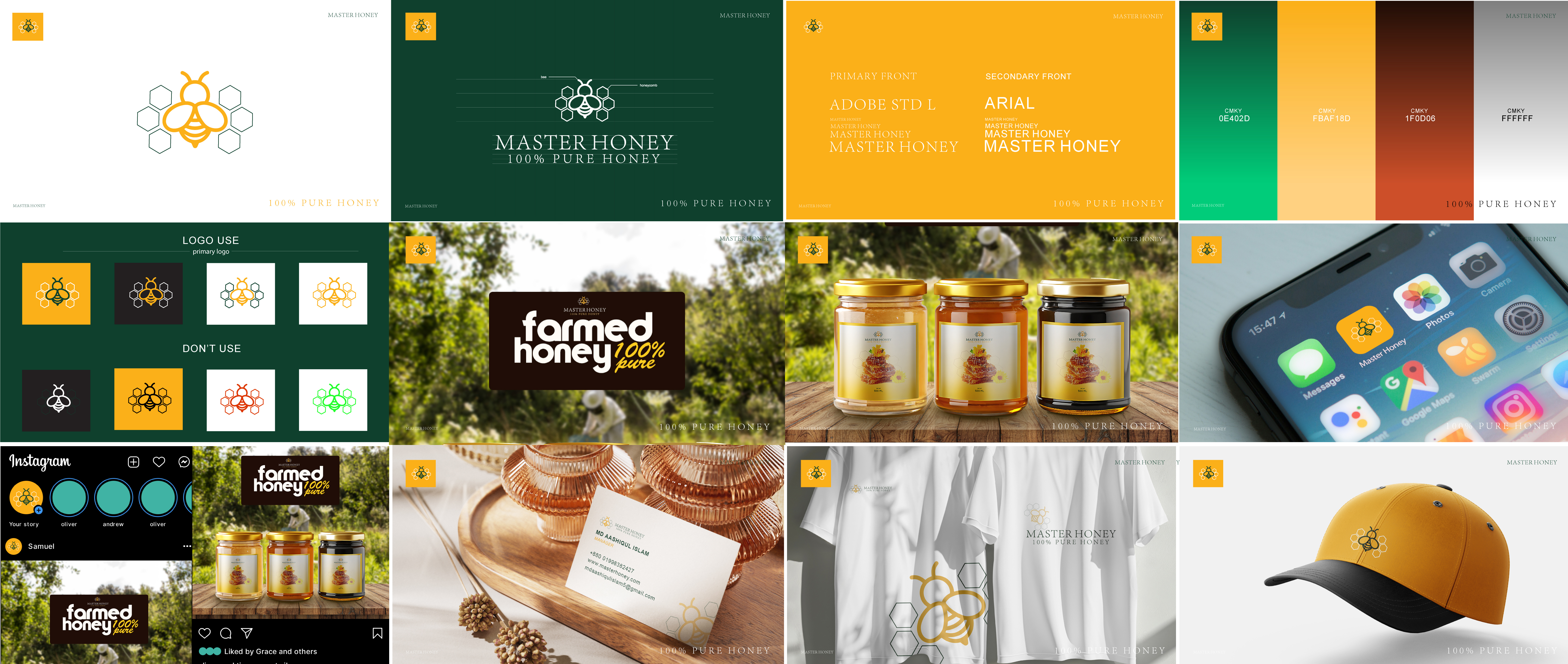 Honey brand Branding and visual design branding design graphic design typography v visual