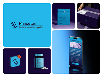 Princeton Brain, Spine & Orthopedics Direction 2 3d behance branding branding and identity clean design dribbble envelope graphic design health identity label logo logo design medicine minimal mockup modern packaging science
