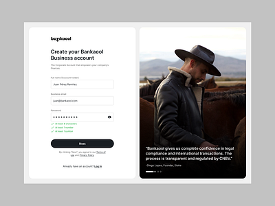 Fintech Onboarding banking finance fintech minimal modern onboarding productdesign typography uidesign uiux website