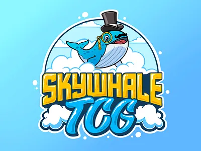 Skywhale TCG branding business cartoon graffiti lettering logo tcg typography vector whale
