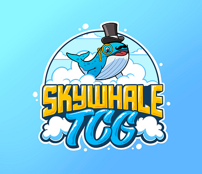 Skywhale TCG branding business cartoon graffiti lettering logo tcg typography vector whale