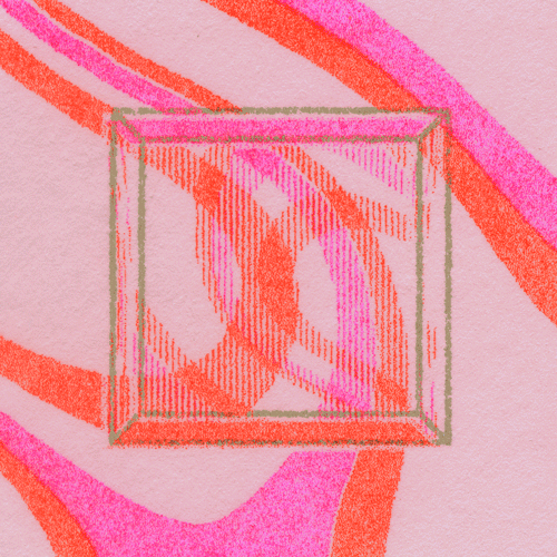 Groovy Cube RISO Animation 3d after effects animation art cube frame funky groovy motion motion graphics pink postmodern print printmaking riso risograph texture