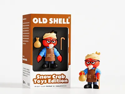 Cebluc - Old Shell Character Design 2d 3d animation brand identity branding branding design character character brand character branding character design character development character sheet character turnaround graphic design illustration ip ip design mascot toys toys character