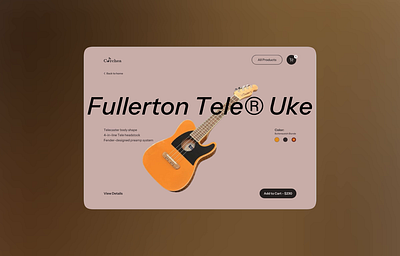 Single Product / Ecommerce Page branding design ecommerce graphic design instruments music ui ukulele ux web design