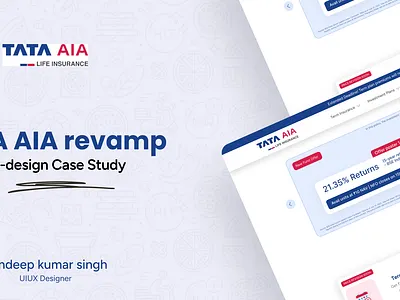 TATA AIA Redesign case study colors logo redesign trending design trendy ui ux