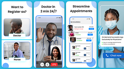 Nigerian Doctor & Nurse Registration App Screenshots app screenshots app store app store screenshots design figma graphic design graphic store photoshop play store screenshots screenshots store graphics