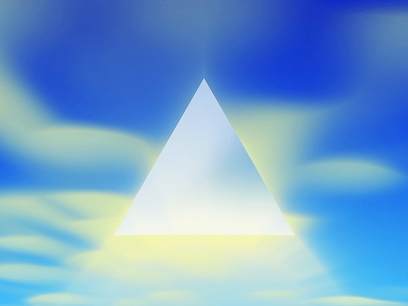 Sun abstract animation art blue bright glow right shine sky sun triangle white yellow