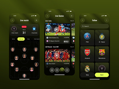 ESPN - Live Football Scores & Streaming App app app design design football football app ui ios live live score app live score app design live streaming app livescore match tracker app mobile mobile app product real time score ui sport streaming app uiux