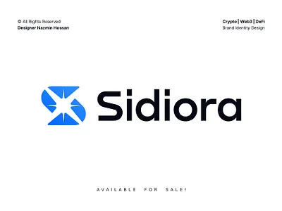 Sidiora S Lettermark Logo for Crypto, Web3 & SaaS Brands aerospace logo ai logo blockchain logo blockchain tech branding creative logo crypto logo defi logo futuristic logo galaxy logo lettermark logo logo logo design logo designer s logo saas logo star logo startup identity tech startup web3 logo