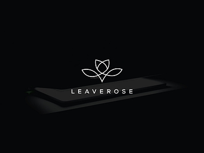 Leave Rose logo design. brading identity logo design minimal minimalist modern