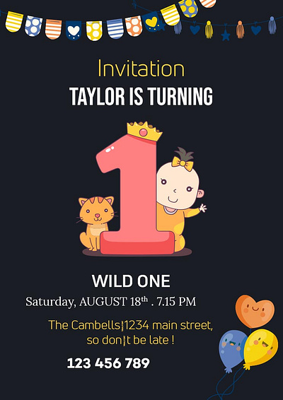 Birthday Invitation Card 1st Birthday Creative Themes birthday cards free graphic design invitation online templates