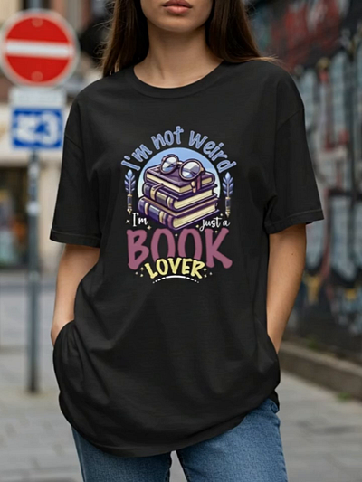 Book Lover T-Shirt Design – Fun & Bold Typography Art book lover casualwear christmas clothing design fashion halloweenn illustration logo minimal printing streetwear trendy tshirt tshirtdesign typography ui vector
