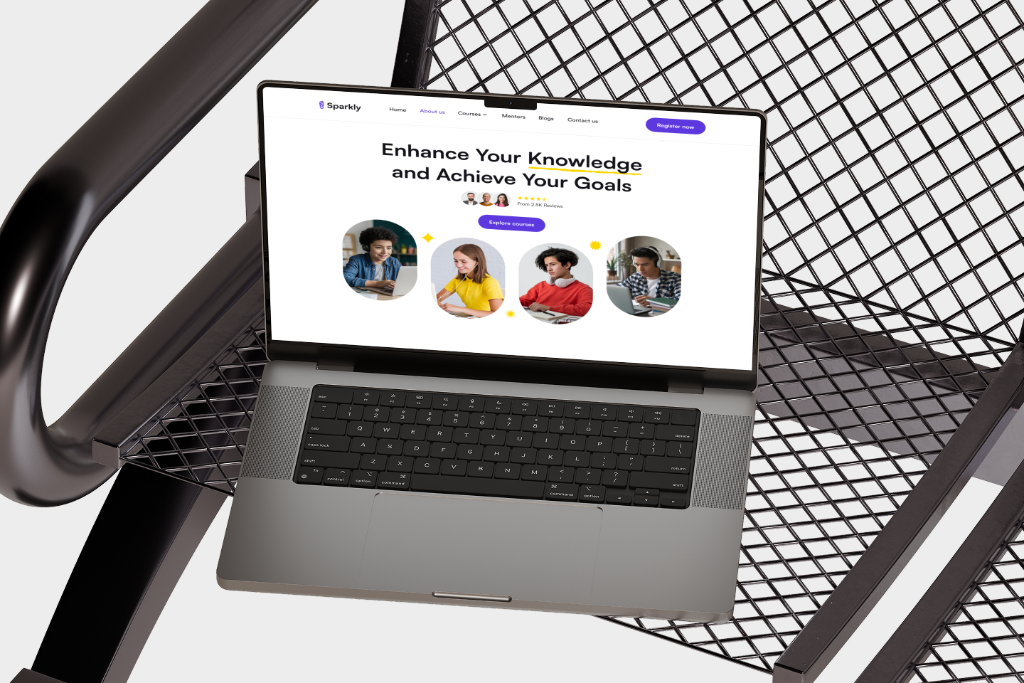 UI Wiki - Learning Platform Website Hero Section interactive education web design professional edtech web ui