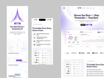 CyberSentinel - Website Responsive animation cyber protect cybersecurity design graphic design landing page responsive saas saas design saas landing page saas platform saas product saas ui saas webapp saas website site protection ui ui security website protection
