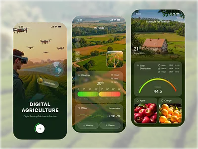 AI-Powered Agriculture Mobile App agriculture agritech aiagriculture aiapp appdesign assistant crop farming farming app design management mobile app mobileappdesign monitoring app responsive smart farming sustainabletech uidesign uxdesign weather