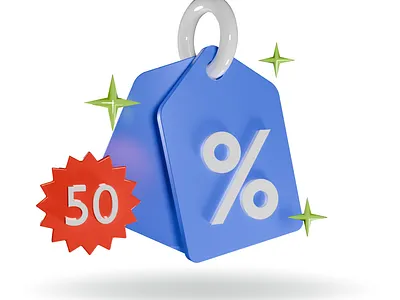 50% DIscount Off 3d animation branding graphic design logo motion graphics ui