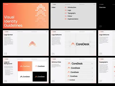 CoreDesk - HR Dashboard and Team Management Brand Guidelines brand brand guidelines brand identity branding business card design graphic design guidelines hiring hr hr branding hr management human resources logo logo design logotype recruitment style guide team management visual identity