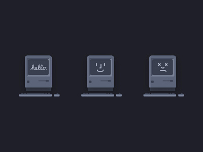Retro Mac icons icon illustration product design