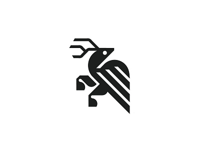 Winged deer Ready-Made Logo for Sale by Anhdodes – Logoadoni anhdodes animal antelope bird branding creature deer design eagle elk graphic design logo logo design logo designer logodesign minimalist logo moose