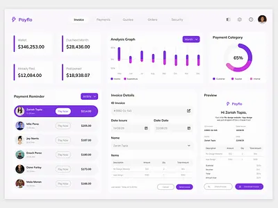 Payflo – Email Payment System Dashboard ai agents ai agents landing page app billing management branding client payments design digital wallet expense tracking finance automation finance ui fintech dashboard graphic design illustration invoice system logo modern ui design payment dashboard ui vector
