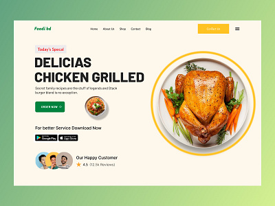 Restaurant Landing Page UI Design | Professional Web Design design figma ui design food landing page restaurant ui ui design ui ux ui ux design website design