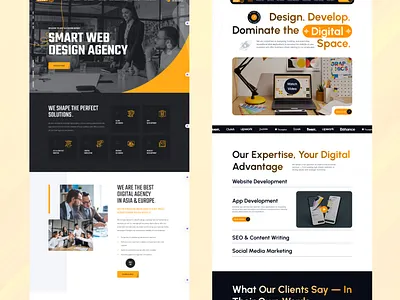 Digital Agency Website Redesign agency agency landing page ui agency website branding website design creative creative studio ui digital agency digital agency website digital branding ui digital website interface landing page landing page design modern ux web service website ui studio ui design website design