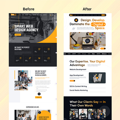 Digital Agency Website Redesign agency agency landing page ui agency website branding website design creative creative studio ui digital agency digital agency website digital branding ui digital website interface landing page landing page design modern ux web service website ui studio ui design website design