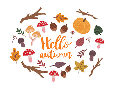 Autumn Themed illustration comic design illustration