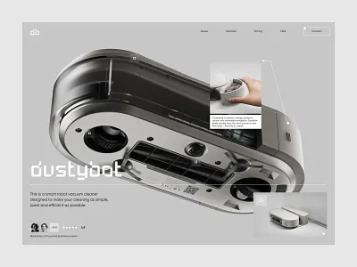 Dustybot. Smart Vacuum Website design web website
