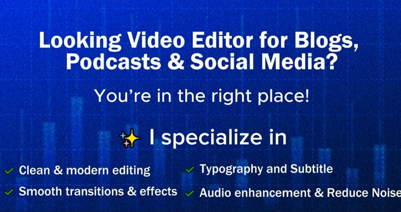 Video Editing for YouTube, podcasts, blogs, social media, blog video graphic design motion graphics motion video video editing youtube