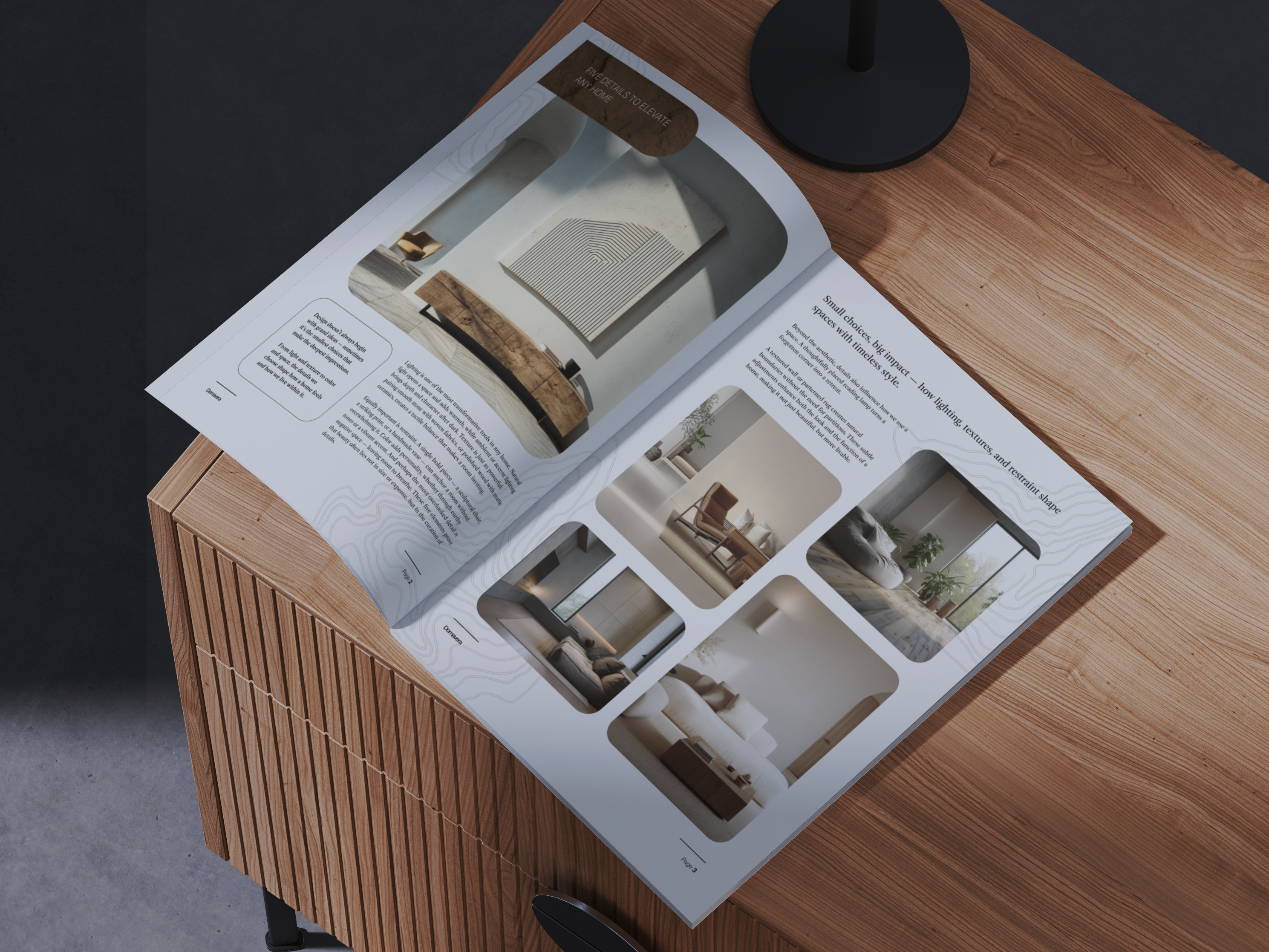 Domavera - Interior Design Magazine Cover architectural book branding cover design graphic design illustration interior logo magazine photography ui