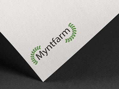 Myntfarm company logo botany branding design farm graphic design illustration leaf leave leaves logo logo design typography