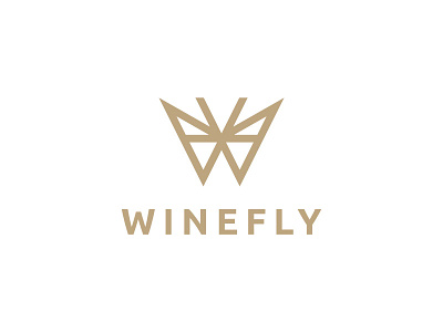 Winefly bird logo branding elegant logo icon letter logo logo logomark logotype luxury logo mark minimalist logo simple logo symbol vector w logo wing logo