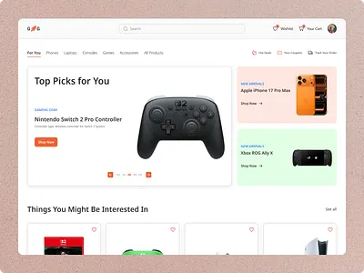 Web-based Marketplace Design Concept design ecommerce figma gadgets marketplace ui ui design
